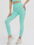 the keeper GATHERED CROP & high waist scrunch butt legging SET Aqua